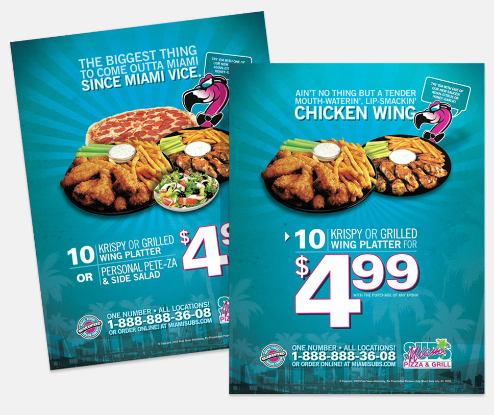 Miami Subs Ad/Flyer/Promo Design 2