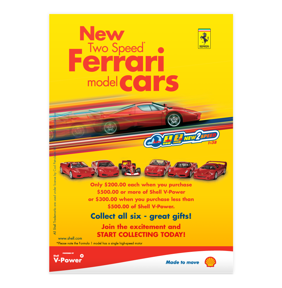 Shell Jamaica - Ferrari Model Car Promo Flyer