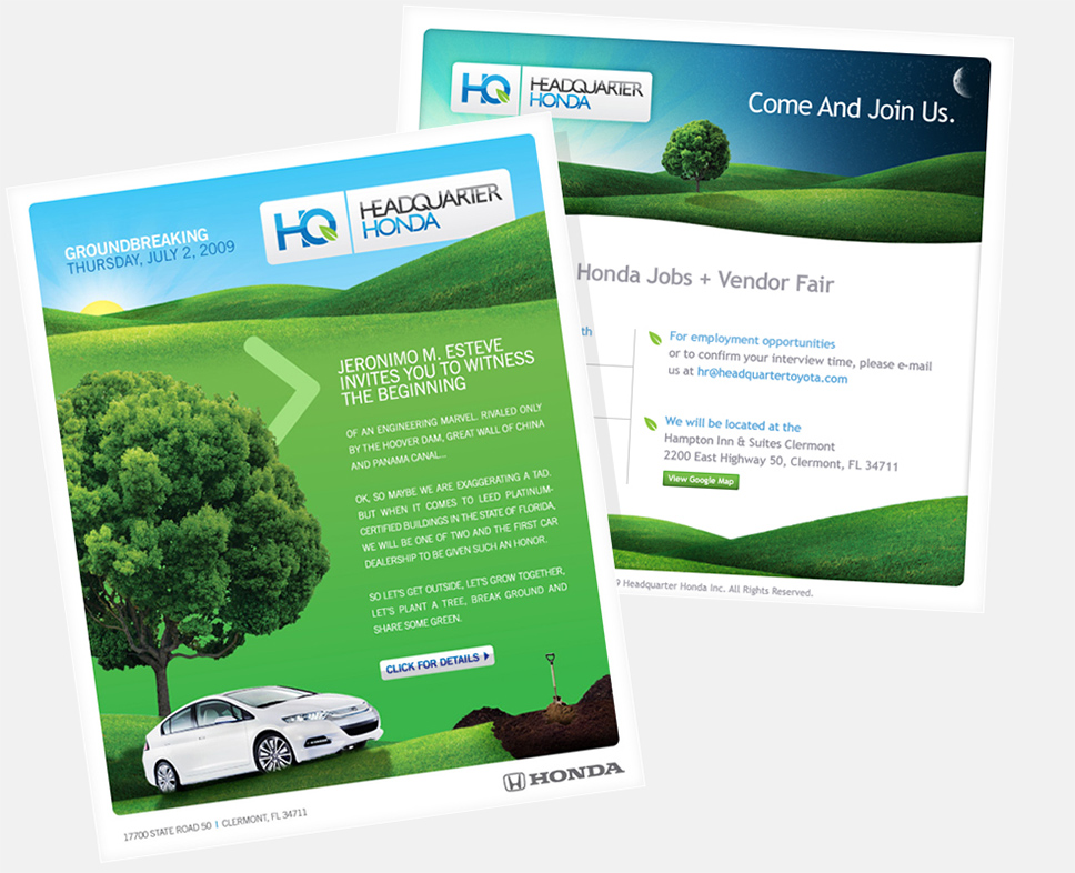 Headquarter Honda Email Designs