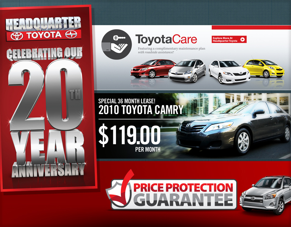 Headquarter Toyota Banners Designs